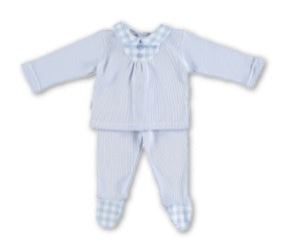 Babidu Blue & Gingham Set Baby - Arabella's Baby Boutique