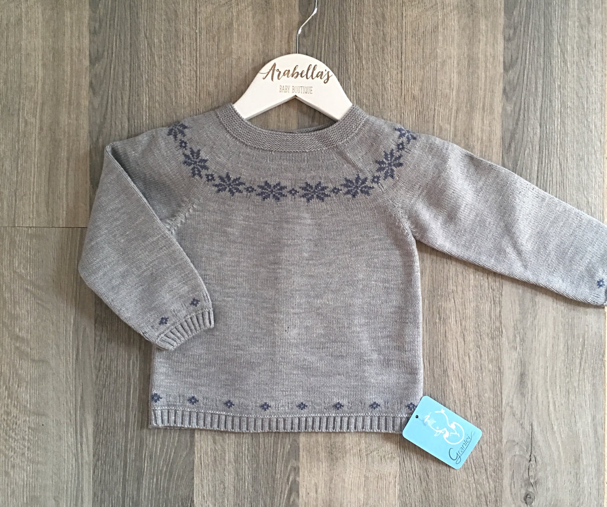 Grey online snowflake jumper