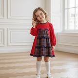 Kirki Red & Navy Tartan Dress