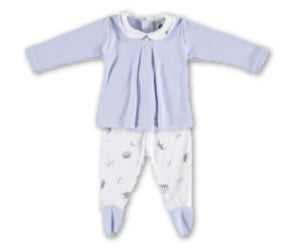 Babidu Blue & White Crown Set Baby - Arabella's Baby Boutique