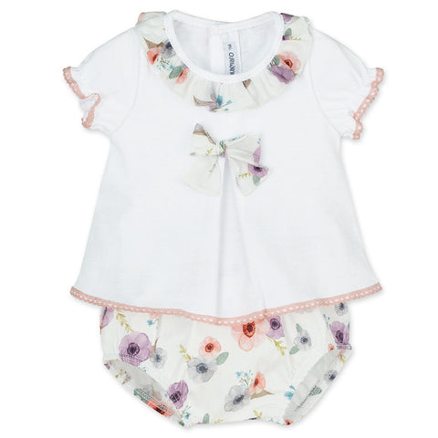 CALAMARO -  White & Floral Short Set - Arabella's Baby Boutique