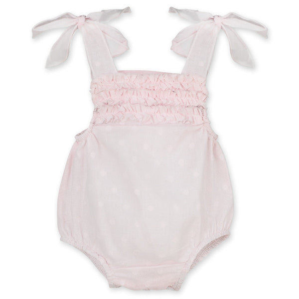 CALAMARO -  Baby Pink Romper - Arabella's Baby Boutique