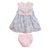 Newness Pink & Grey Baby Dress Set - Arabella's Baby Boutique