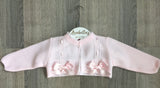 VB BY JULIANA - Baby Pink Double Bow Cardigan - Arabella's Baby Boutique