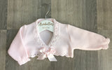 VB BY JULIANA - Baby Pink Knitted Bolero - Arabella's Baby Boutique
