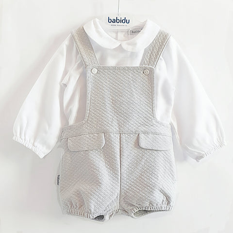 Babidu Grey Romper Set - Arabella's Baby Boutique
