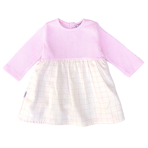 Babidu Pink & White Girls Dress - Arabella's Baby Boutique