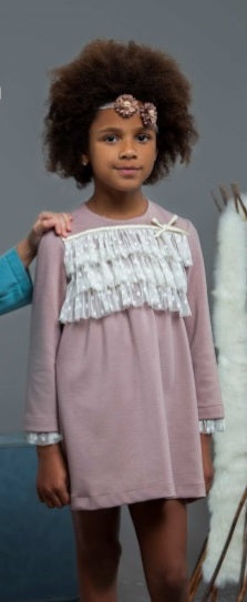 Noa Pink & Ivory Dress - Arabella's Baby Boutique