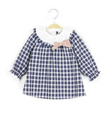 Dadati Pink & Navy Check Baby Dress - Arabella's Baby Boutique