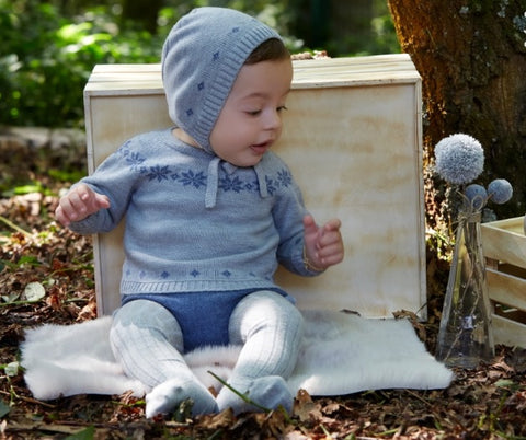 Grey & Blue Snowflake Jam Pant Set - Arabella's Baby Boutique