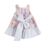 'Charlotte' Pink & Blue Baby Girl's Dress - Arabella's Baby Boutique