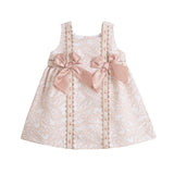 'Aurora' Gold & Ivory Baby Girls Dress - Arabella's Baby Boutique