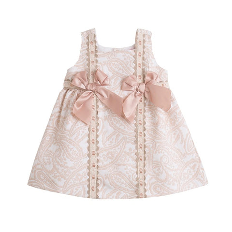'Aurora' Gold & Ivory Baby Girls Dress - Arabella's Baby Boutique