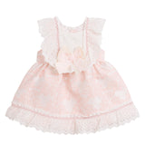 'Carlotta' Baby Dress, Pink and Ivory - Arabella's Baby Boutique