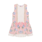 'Marta', Baby pink & Blue Drop Waisted Dress - Arabella's Baby Boutique