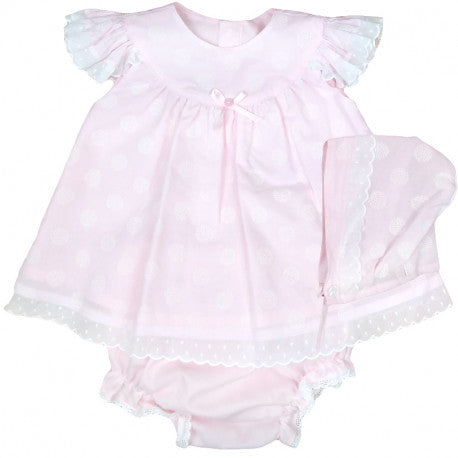 BABYFERR - 'Amelie' Three piece dress set with Bonnet - Arabella's Baby Boutique