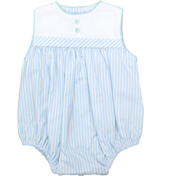 Babyferr - Baby Blue Stripey Romper - Arabella's Baby Boutique