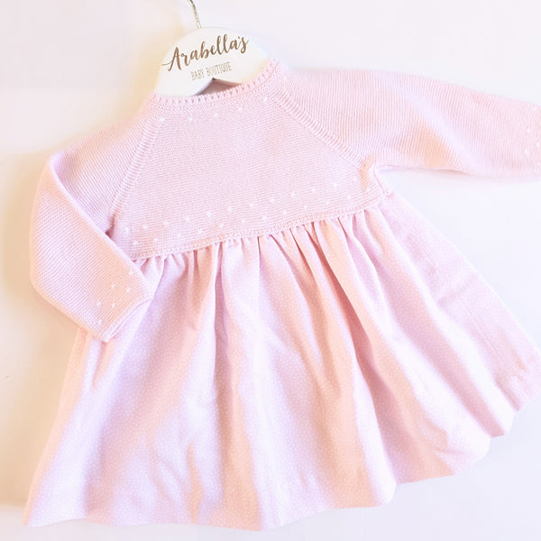 Granlei Baby Girls Knitted Dress Pink - Arabella's Baby Boutique