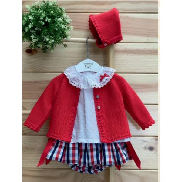 'Ruby' Baby Girl's Knitted Set - Arabella's Baby Boutique
