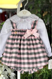 Valentina Bebes Pink Pinafore Dress Set - Arabella's Baby Boutique
